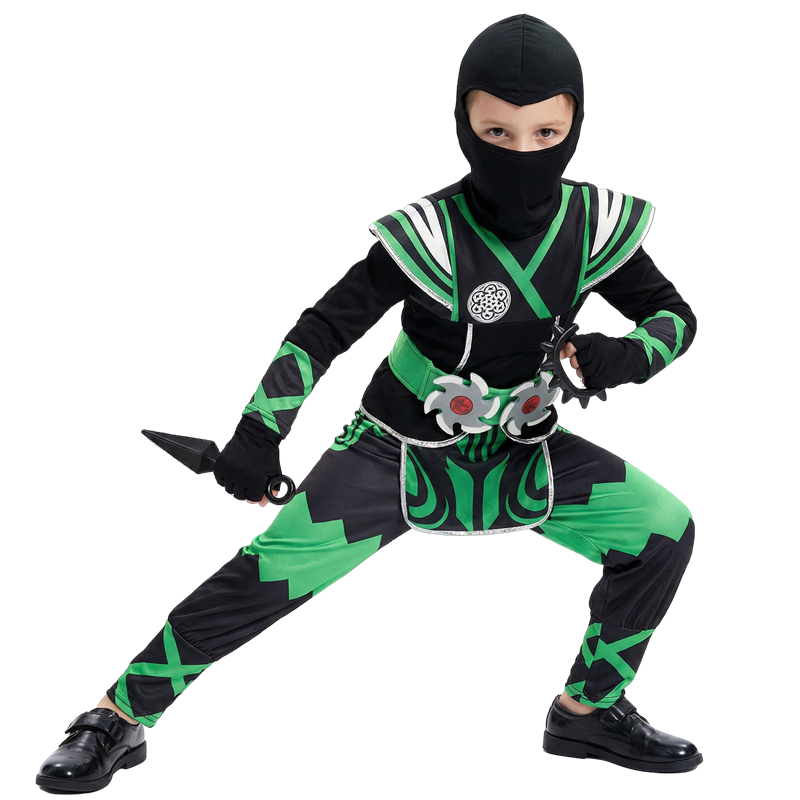 Kids Cosplay Anime - Set di costumi da ninja giapponese