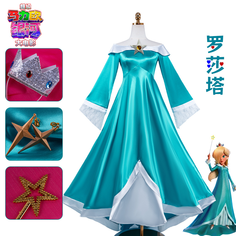Kids Cosplay Anime - Costume da Cosplay della Principessa Rosalina,