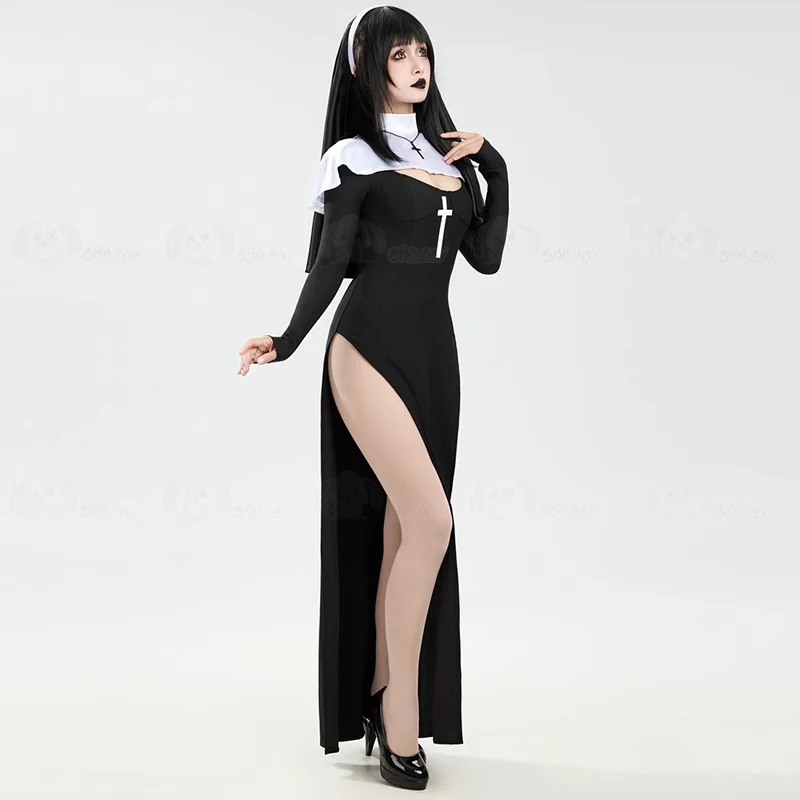 Anime Cosplay Nun - Costume da Cosplay per Donne, Abito