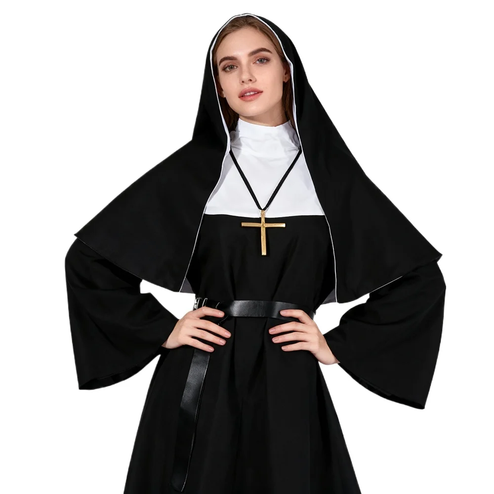 Anime Cosplay Nun - Costume da Suora per Halloween, Abito