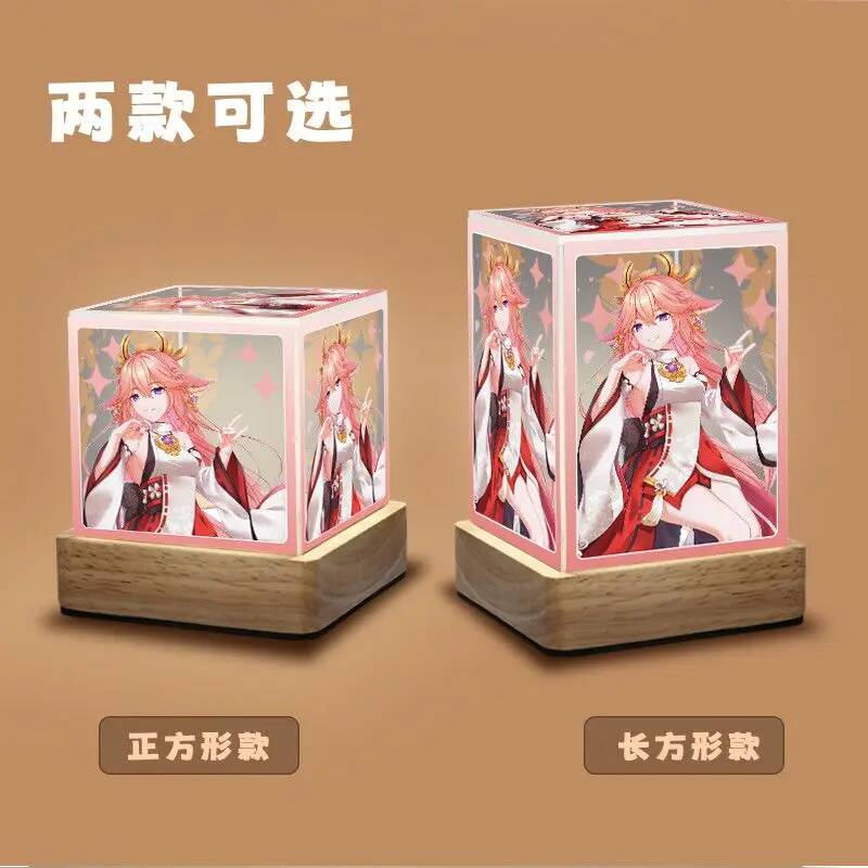 Cosplay Anime Yae Miko - Lampada Notturna Acrilica Tricolore Genshin Impact