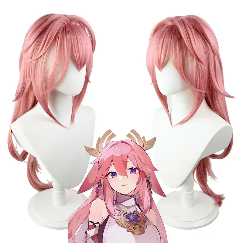Cosplay Anime Yae Miko - Gioco Genshin Impact Yae Miko Parrucca
