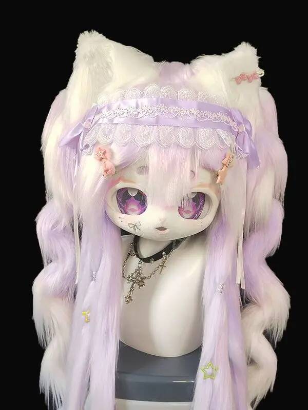 Anime Cosplay Cat - Maschera Kig Fursuit Fatta a Mano,