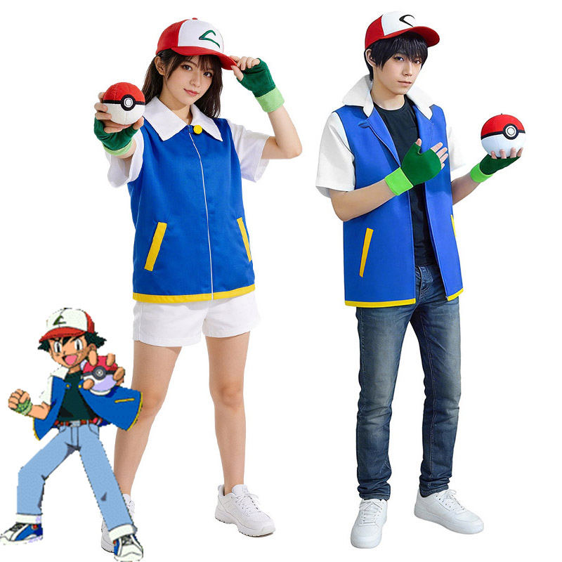 Costume Cosplay Ash Ketchum pe - Kids Cosplay Anime recensione e prezzo