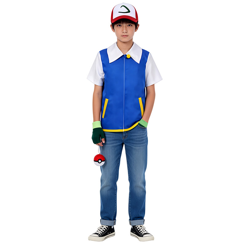 Costume Cosplay Ash Ketchum pe - Kids Cosplay Anime recensione e prezzo