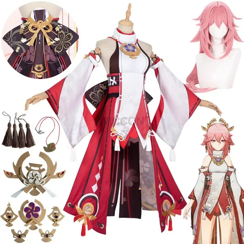 ☆ Costume di Miko Impact con P - Cosplay Anime Yae Miko recensione e prezzo