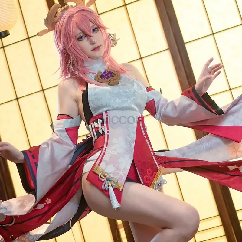 ☆ Costume di Miko Impact con P - Cosplay Anime Yae Miko recensione e prezzo