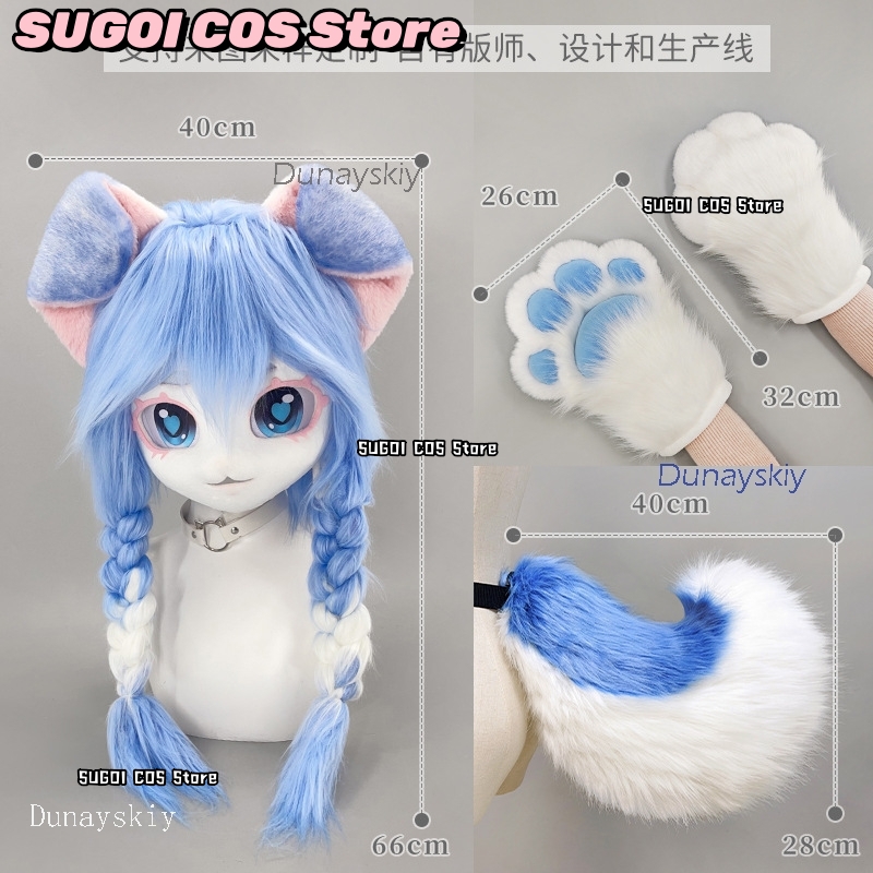 aBcSCS*Fursuit Head Kigurumi M - Anime Cosplay Cat recensione e prezzo