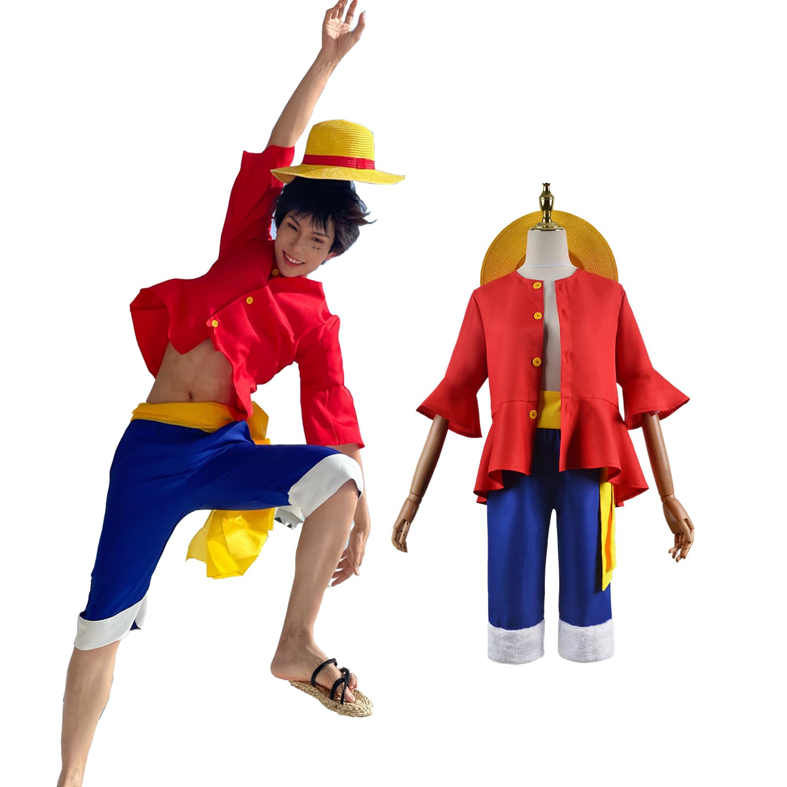 Anime Monkey D Rufy Costumi Co - Anime Cosplay Pics recensione e prezzo