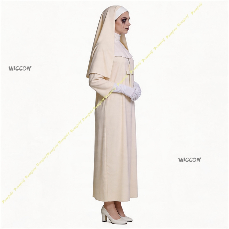 Costume da suora Off White per - Anime Cosplay Nun recensione e prezzo
